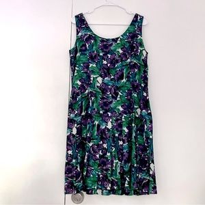 VINTAGE drop waist floral dress